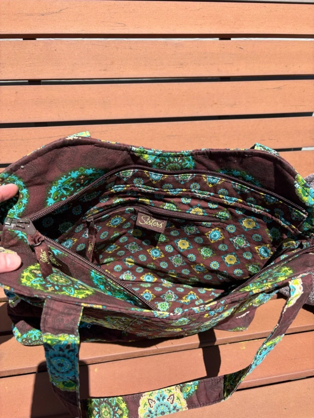 Longaberger Sisters Zippered Large Tote